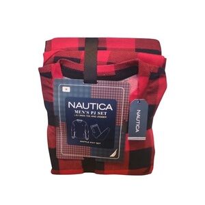 Nautica Men’s PJ Set - Red & Black Plaid